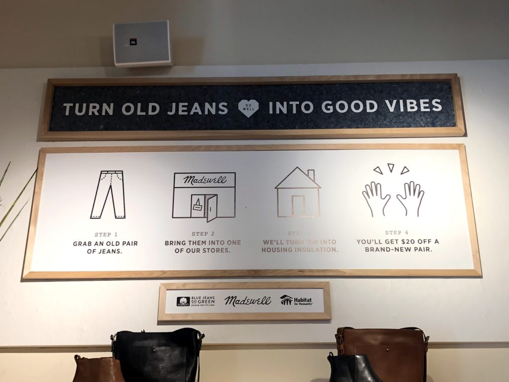 madewell recycle old jeans